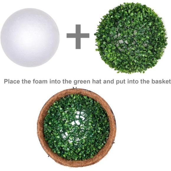 Artificial Flowers Hanging Basket for Outdoor Indoor, Fake Hanging Plant Silk - Picture 5 of 6